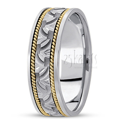 Chic Braided Handcrafted Wedding Band  - view 3