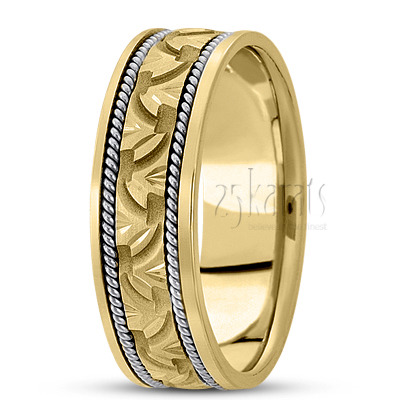 Chic Braided Handcrafted Wedding Band  - view 4