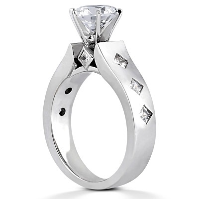 Princess Cut Cathedral Style Diamond Engagement Ring (0.56 ct. t.w.) - view 24