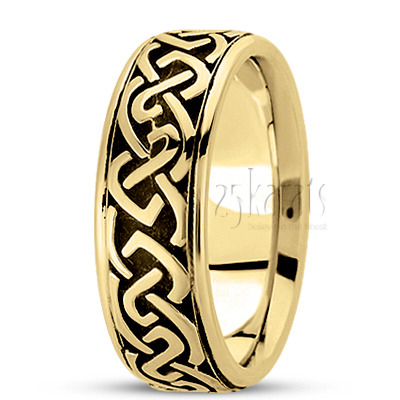 Classic Handcrafted Celtic Wedding Ring - view 2