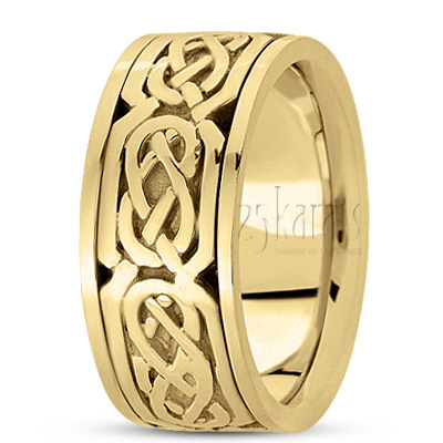 Sturdy Celtic Wedding Ring  - view 2