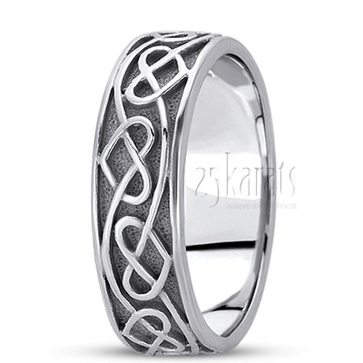 Celtic Heart Wedding Band - view 2