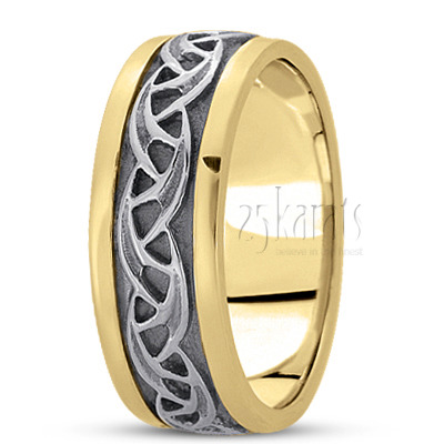 Celtic Wavy Wedding Ring - view 4