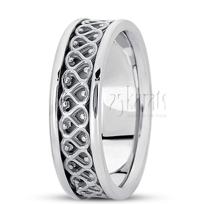 Chic Celtic Handmade Wedding Band  - view 2