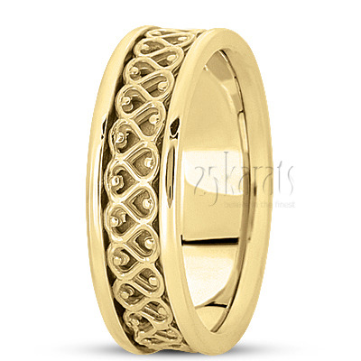 Chic Celtic Handmade Wedding Band  - view 3