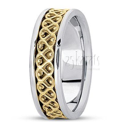 Chic Celtic Handmade Wedding Band  - view 4