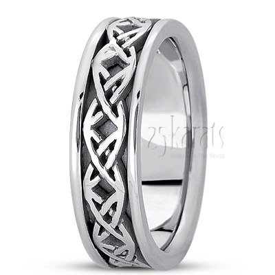 Fine Handmade Celtic Wedding Ring  - view 2