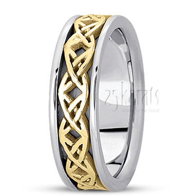 Fine Handmade Celtic Wedding Ring  - view 4