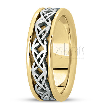 Fine Handmade Celtic Wedding Ring  - view 5