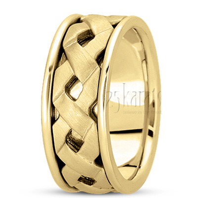 Sturdy Modern Handcrafted Wedding Band  - view 2