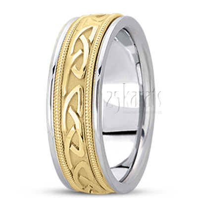 Classic Shiny Celtic Wedding Band  - view 2