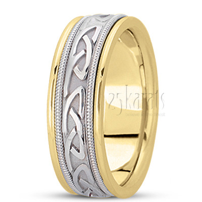 Classic Shiny Celtic Wedding Band  - view 3