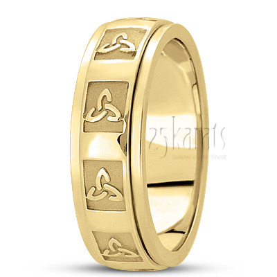 Chic Trinity Knot Celtic  Design Wedding Ring - view 3