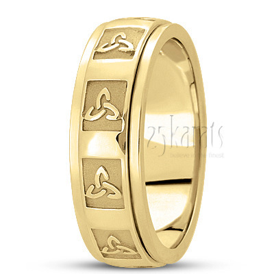 Chic Trinity Knot Celtic  Design Wedding Ring - view 3 of 4