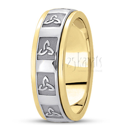 Chic Trinity Knot Celtic  Design Wedding Ring - view 4