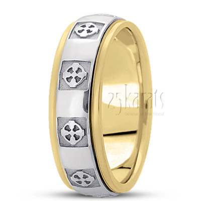 Pewter Celtic Cross Wedding Ring  - view 4