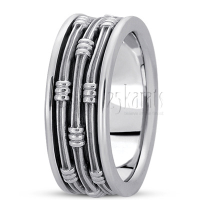 Elegant Modern Handcrafted Wedding Band  - view 2 of 6