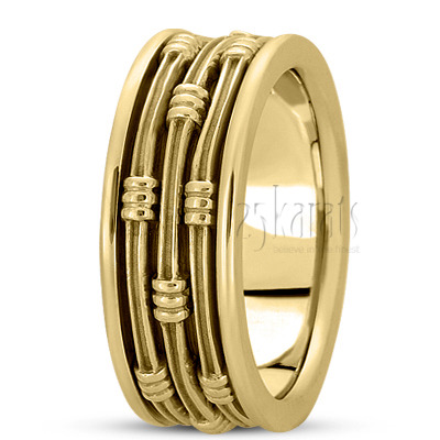 Elegant Modern Handcrafted Wedding Band  - view 3