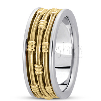 Elegant Modern Handcrafted Wedding Band  - view 4