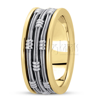 Elegant Modern Handcrafted Wedding Band  - view 5