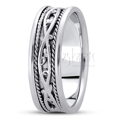 Hand Made Celtic Wedding Band - view 2