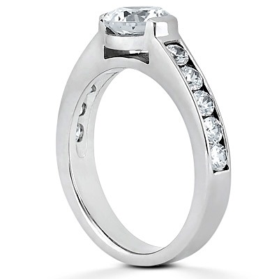 Round Cut Channel Set Diamond Engagement Ring (0.50 ct. tw.) - view 3