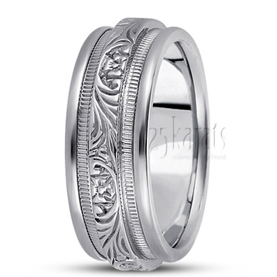 Extravagant Antique Handcrafted Wedding Band  - view 2