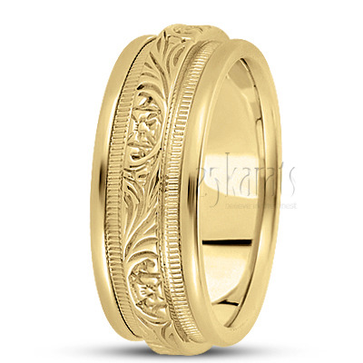 Extravagant Antique Handcrafted Wedding Band  - view 3