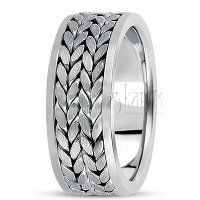 Sturdy Double-braided Handcrafted Wedding Band  - view 2