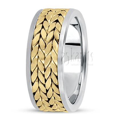 Sturdy Double-braided Handcrafted Wedding Band  - view 3