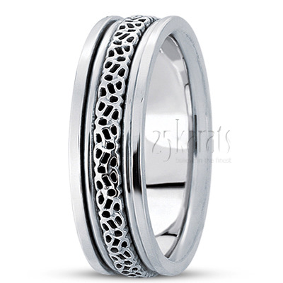 Traditional Handcrafted Celtic Wedding Ring  - view 2