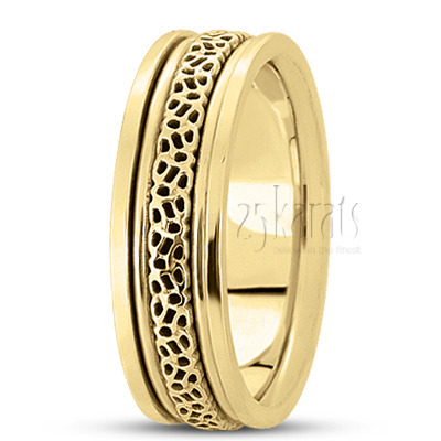 Traditional Handcrafted Celtic Wedding Ring  - view 3