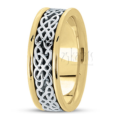 Celtic Heart Handcrafted Wedding Ring  - view 2