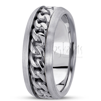 Gorgeous Chain Braid Handmade Wedding Band - view 2