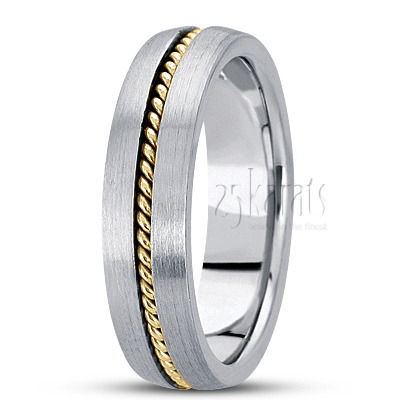 Traditional Single Braid Handmade Wedding Band  - view 3 of 4