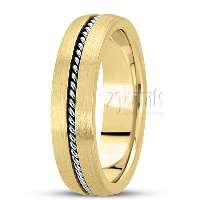 Traditional Single Braid Handmade Wedding Band  - view 4 of 4