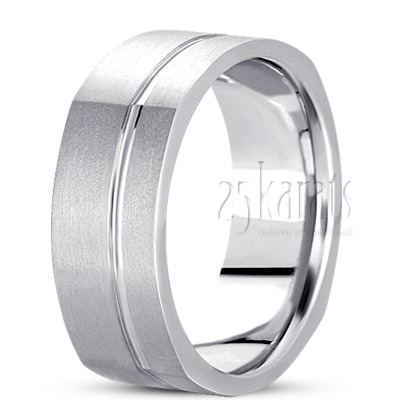 Classic Squared Wedding Ring  - view 2