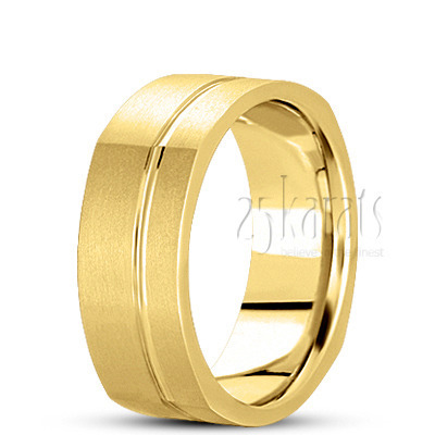 Classic Squared Wedding Ring  - view 3 of 10