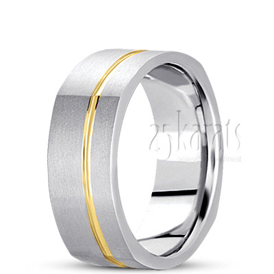 Classic Squared Wedding Ring  - view 4