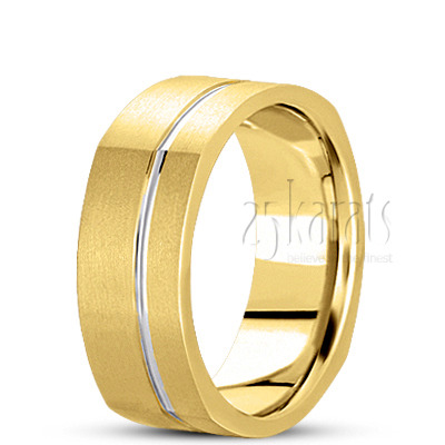 Classic Squared Wedding Ring  - view 5