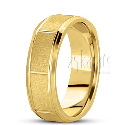 Classic Cross-satin Square Wedding Band  - view 3