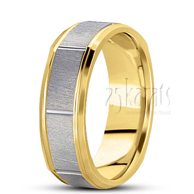 Classic Cross-satin Square Wedding Band  - view 4