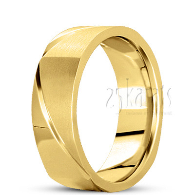 Bestseller Diagonal Cut Square Wedding Ring  - view 2