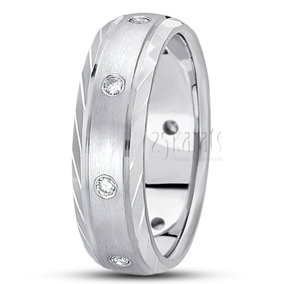 Elegant Diamond Wedding Band  - view 2