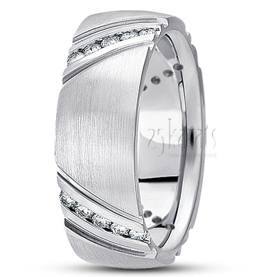 Custom Diamond Wedding Band  - view 2