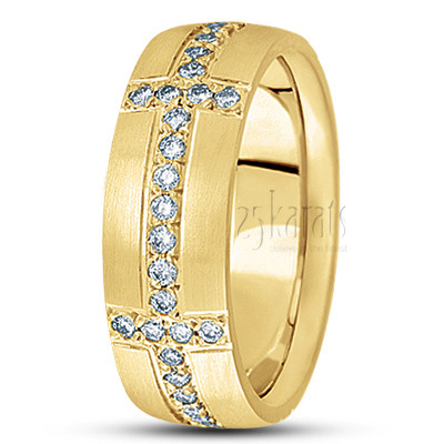 Diamond Classic Round Wedding Band - view 2