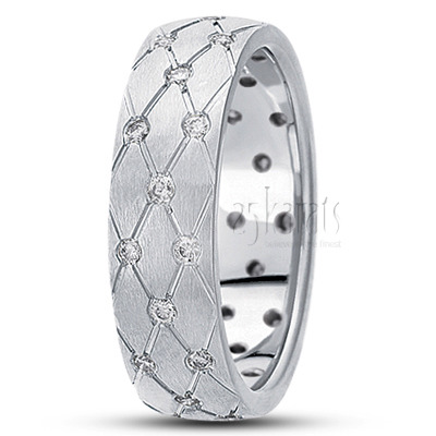 Unique Diamond Wedding Ring  - view 2