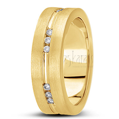 Channel-set Diamond Wedding Band  - view 2