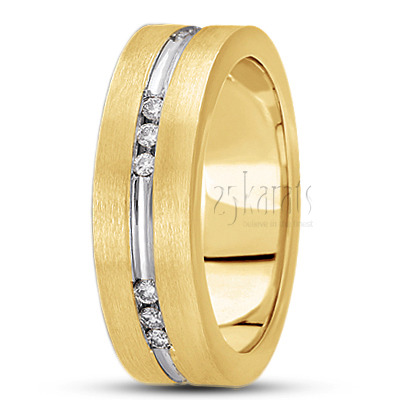 Channel-set Diamond Wedding Band  - view 4