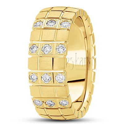 Sturdy Diamond Wedding Ring  - view 2